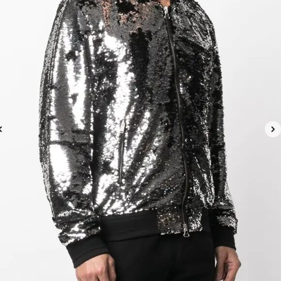 Golden Goose Men's Joshua Sequin Bomber Jacket Size 48 IT - Picture 13 of 13